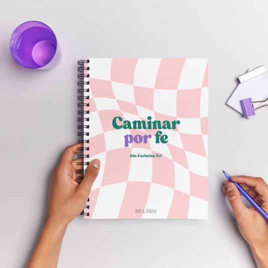 Notebook caminar por fe rosado