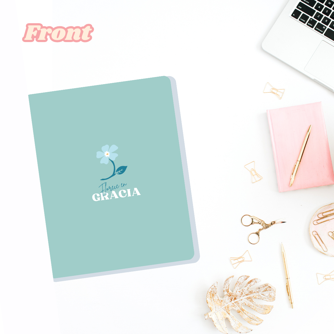 Mini Notes Florece Flor Celeste