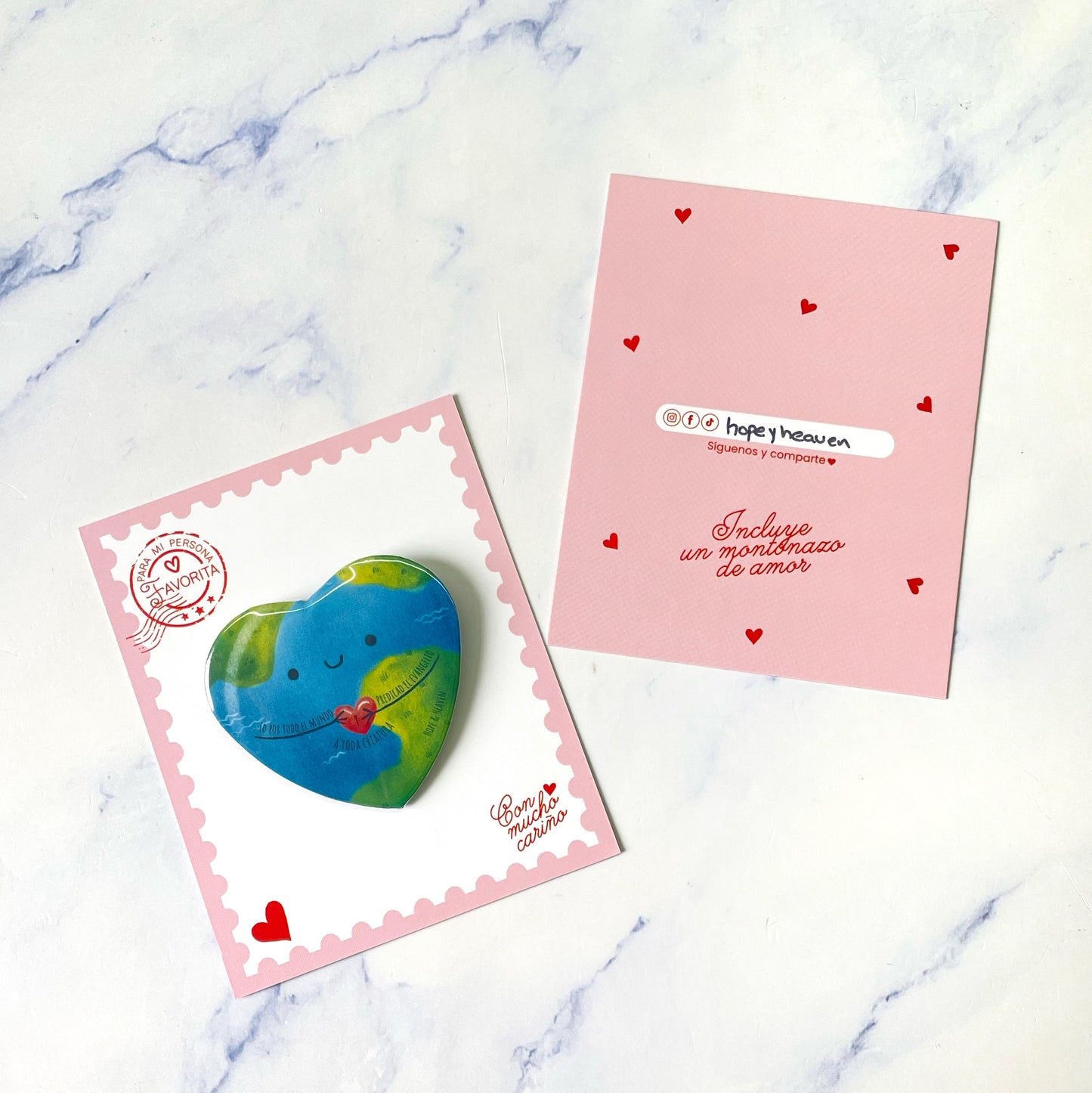 Pin Corazón Id por todo el mundo
