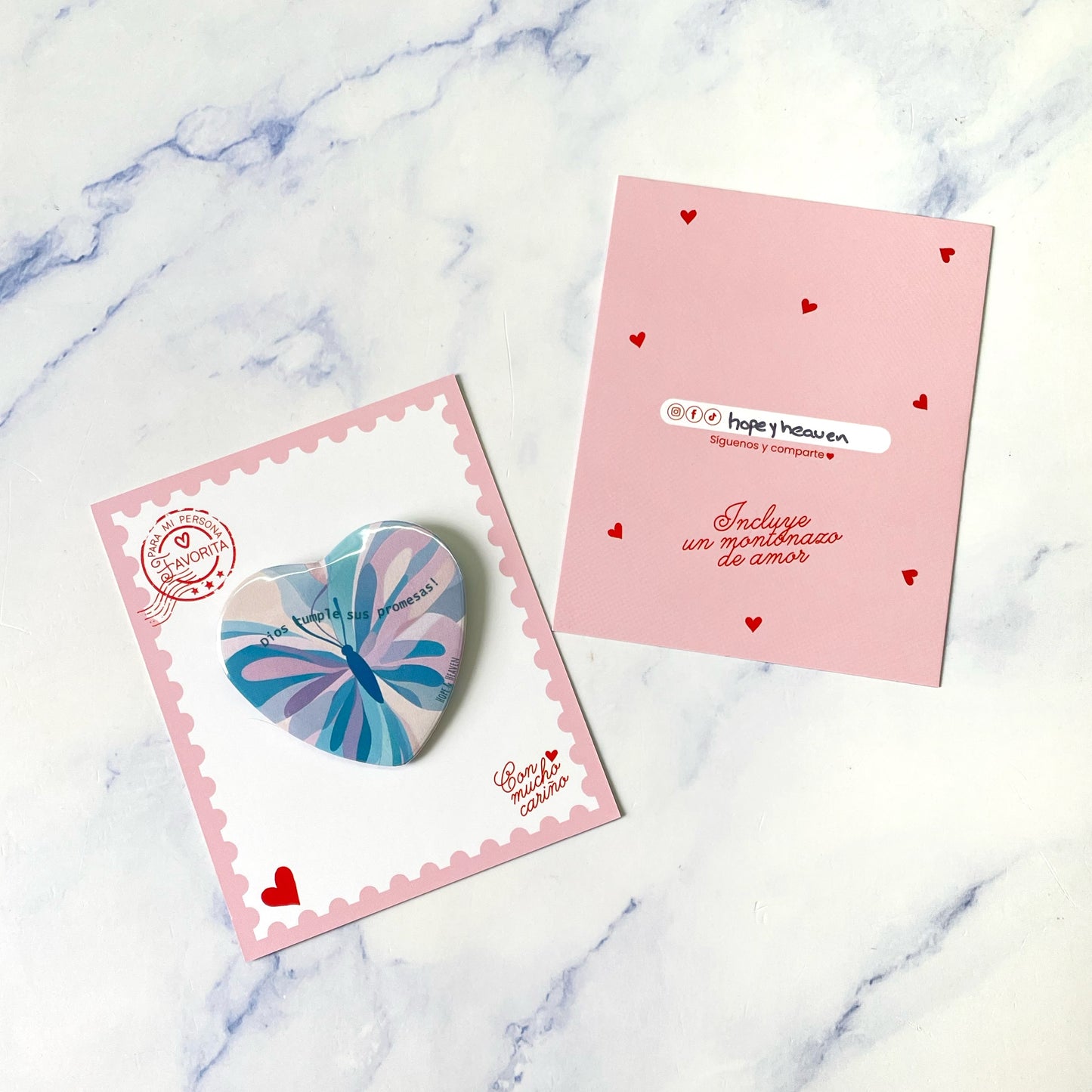 Pin Corazón Dios Promesas Mariposa