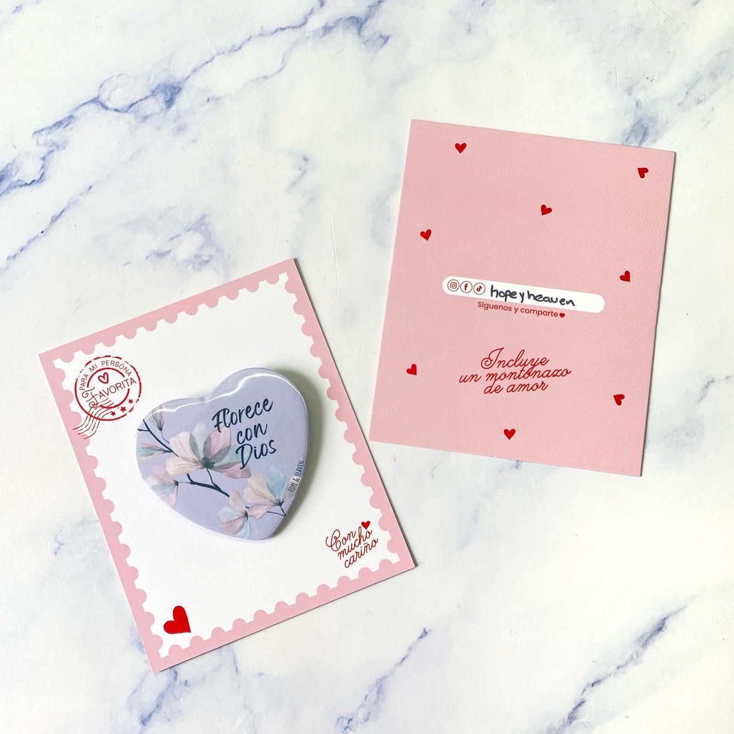 Pin Corazón Florece con Dios