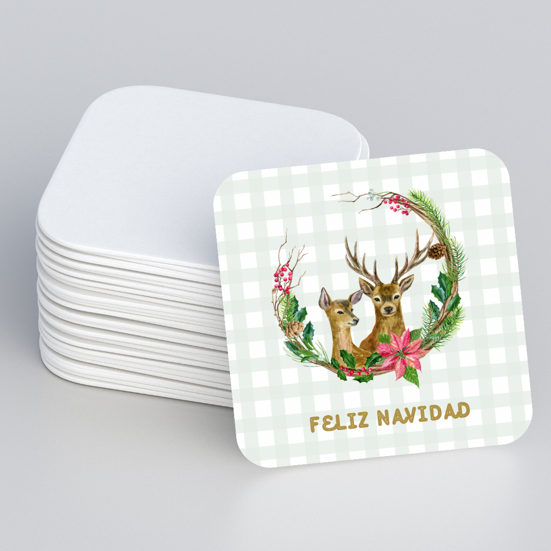 Set Portavasos Navideños Vintage