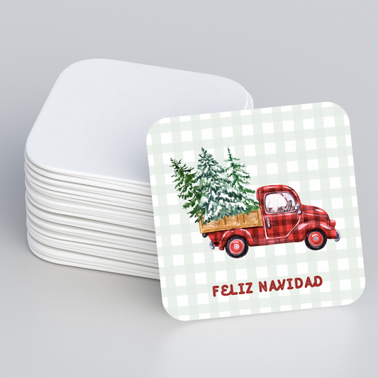 Set Portavasos Navideños Vintage