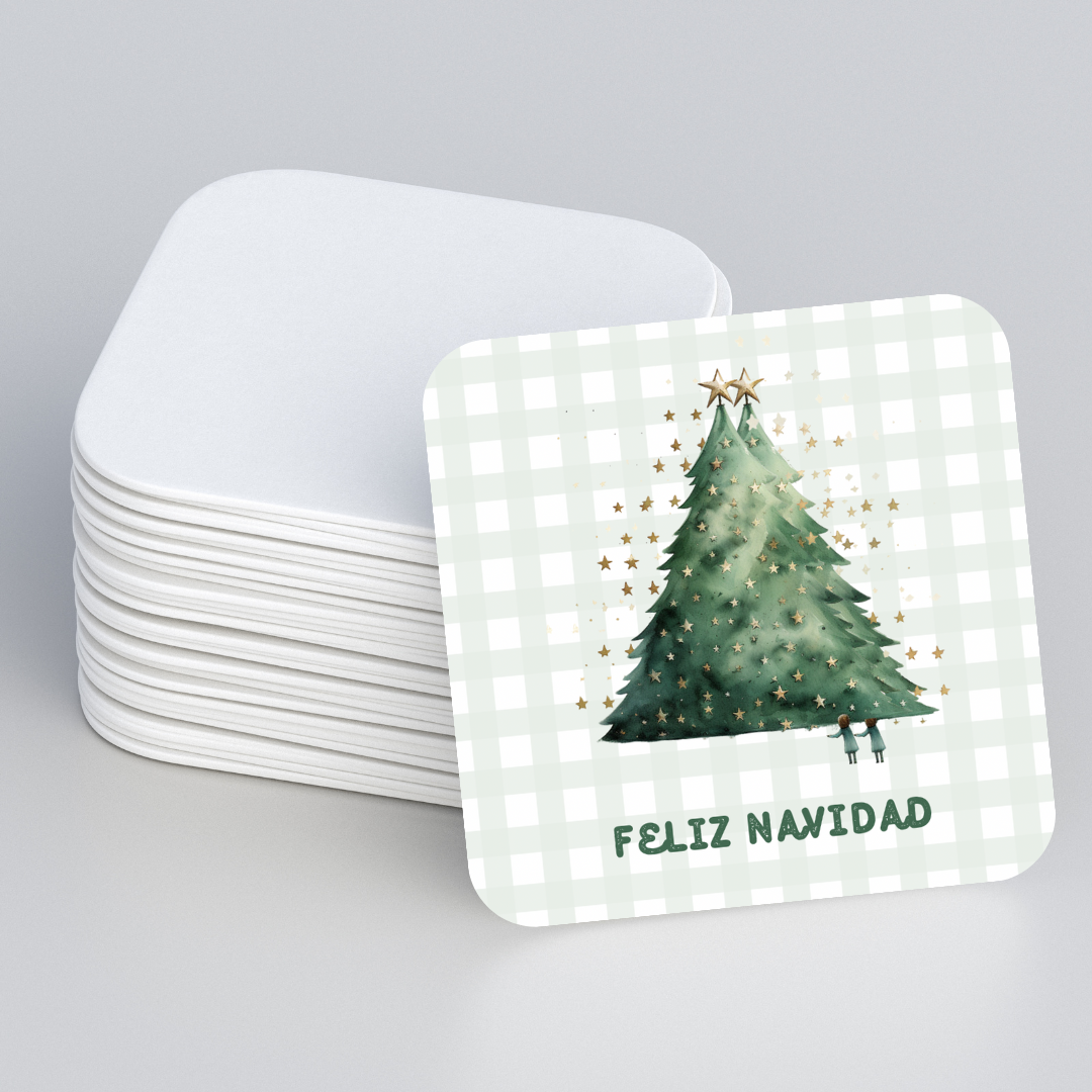 Set Portavasos Navideños Vintage