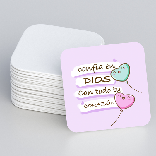 Set Portavasos ilustrados