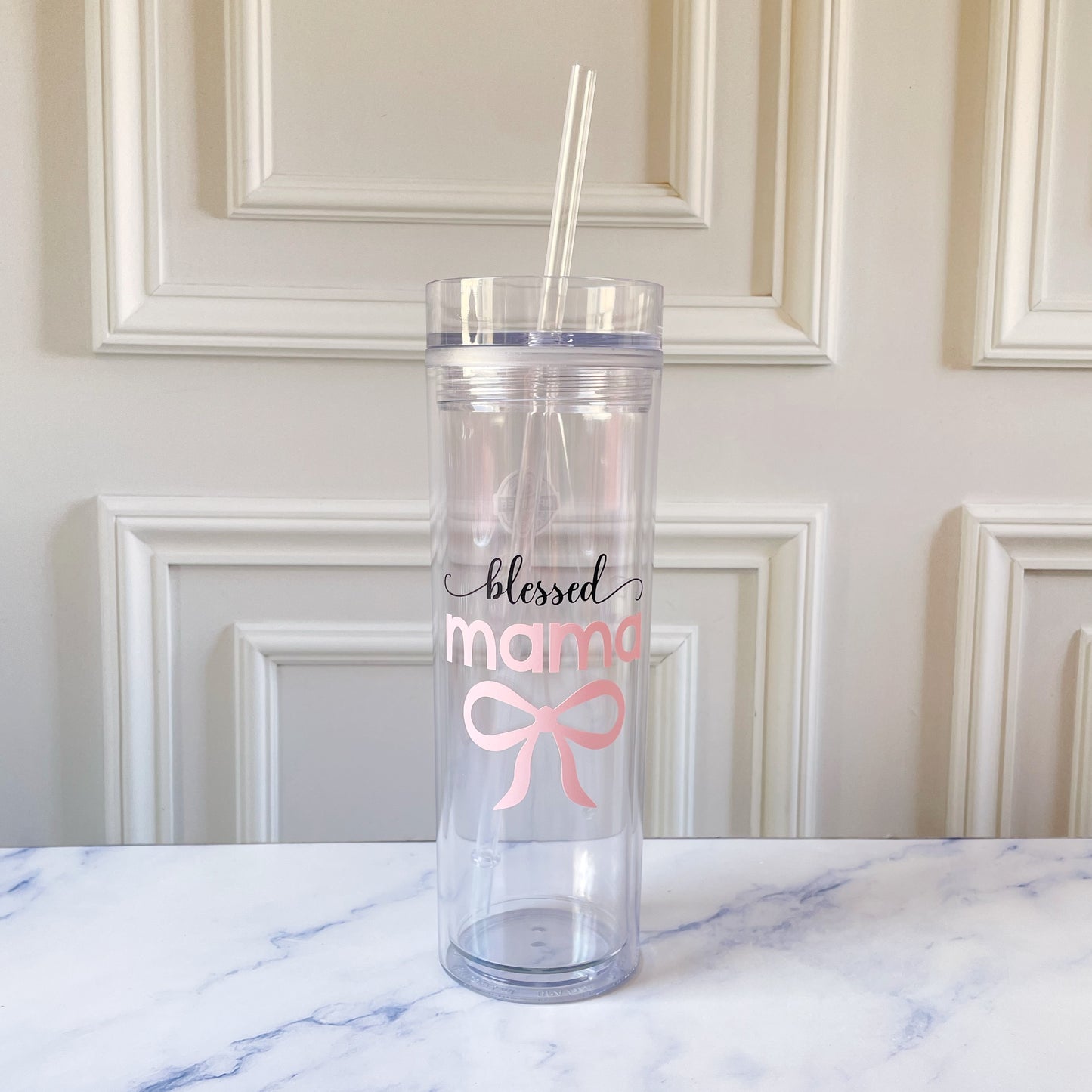 Tumbler Blessed mamá lazo