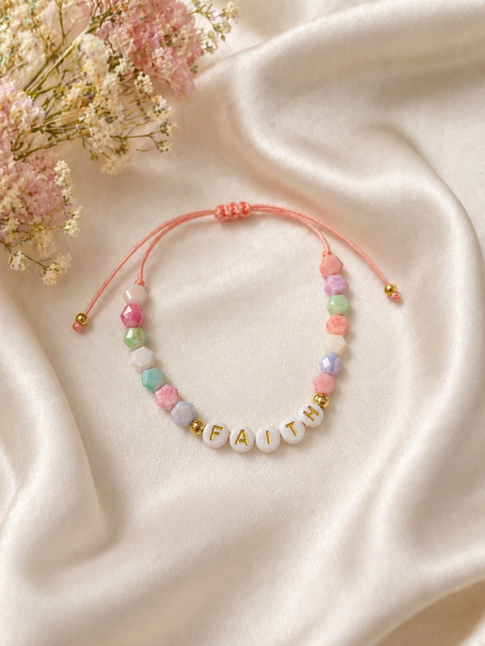 Pulsera Faith Hexágonos Pastel