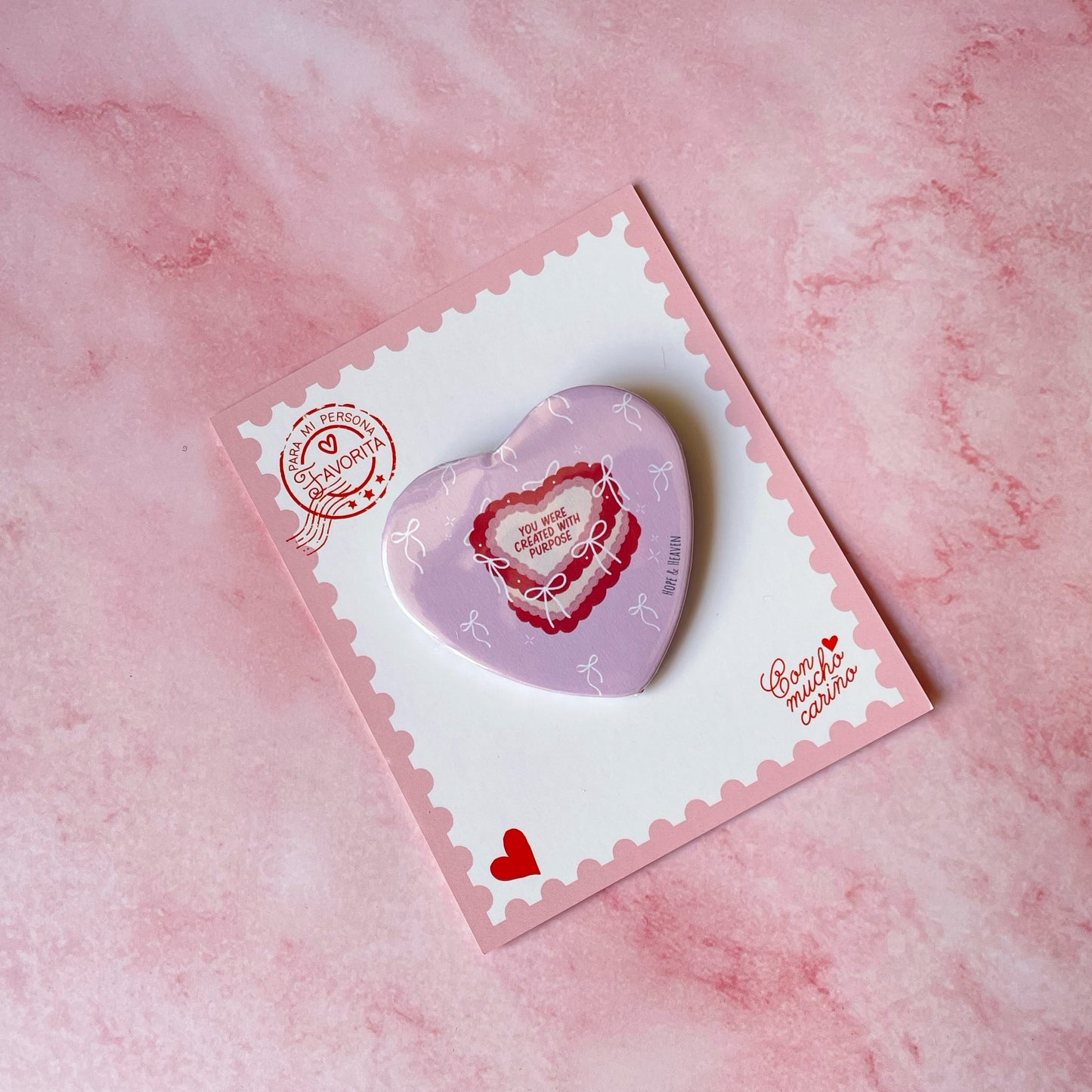 Pin Corazón Created with Purpose