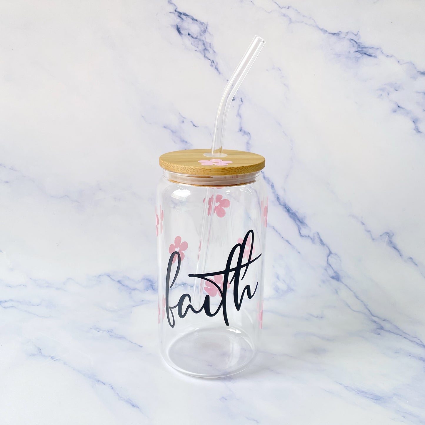 Jar Faith Flores Rosa