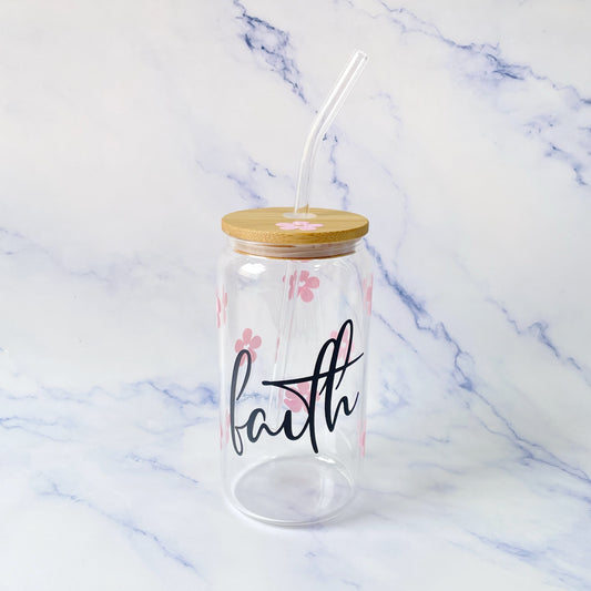 Jar Faith Flores Rosa