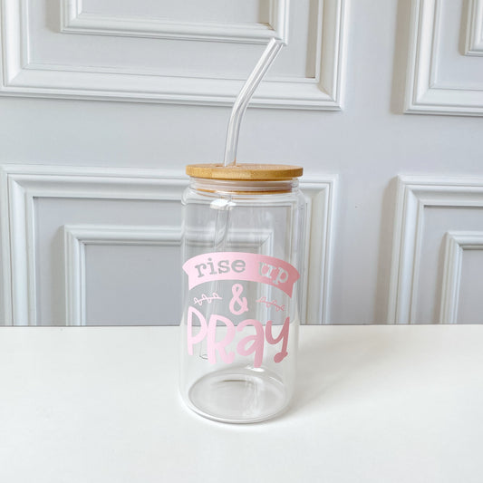 Bambú Jar Pray Rosado