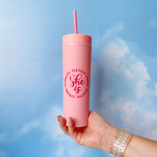 Tumbler Rosado She is