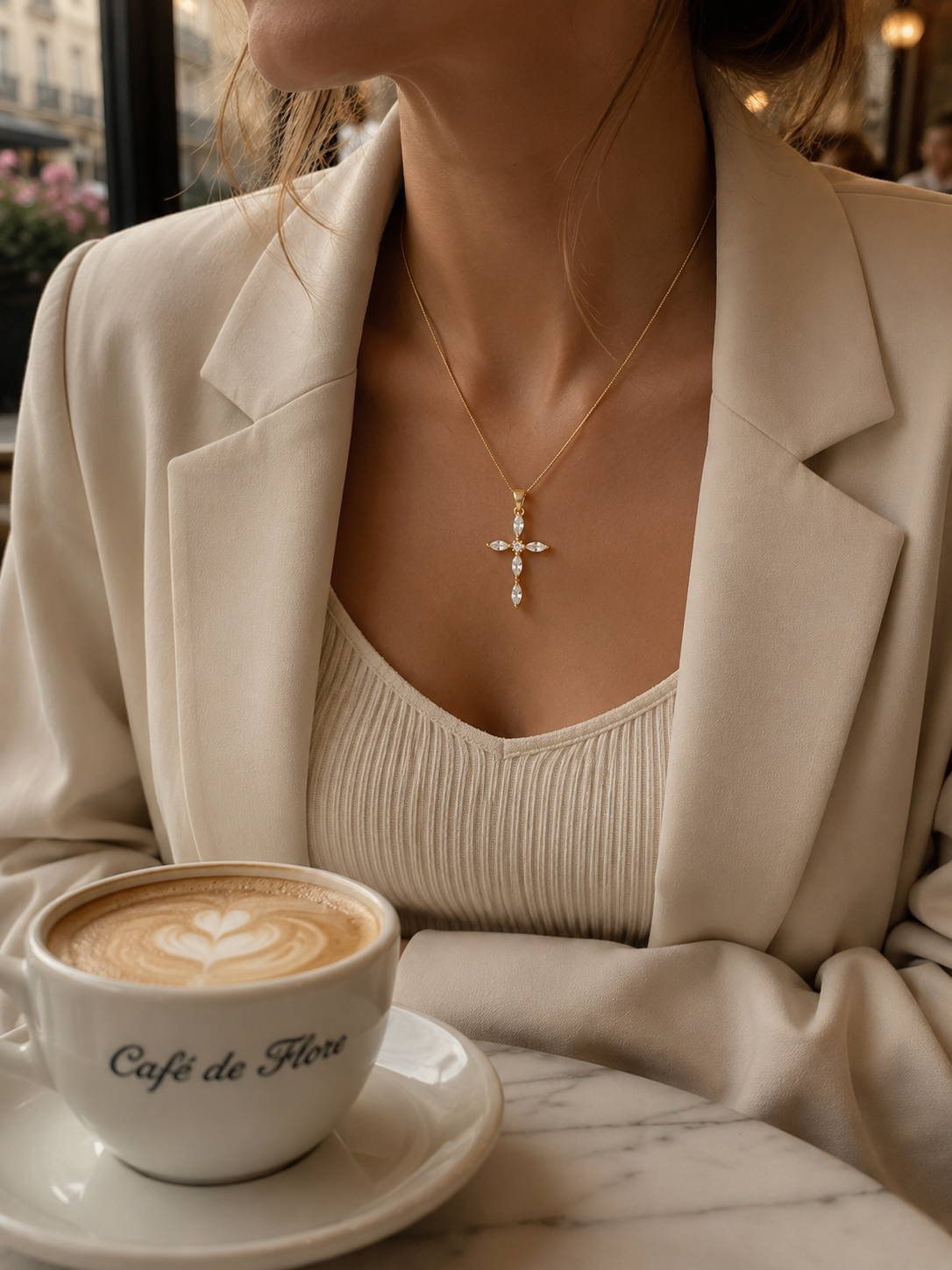 Collar Cruz Zircones