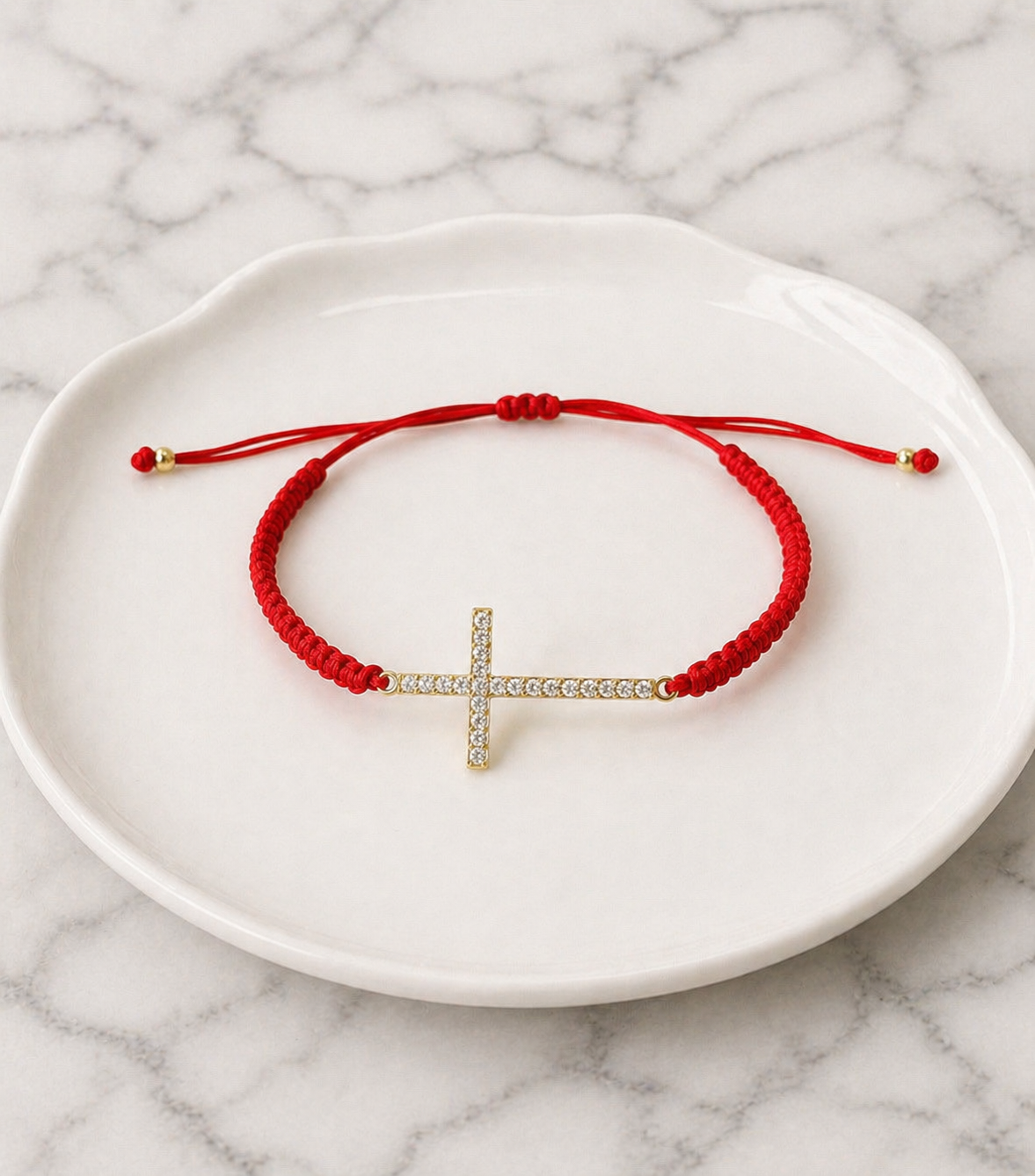 Pulsera Cruz Brillante