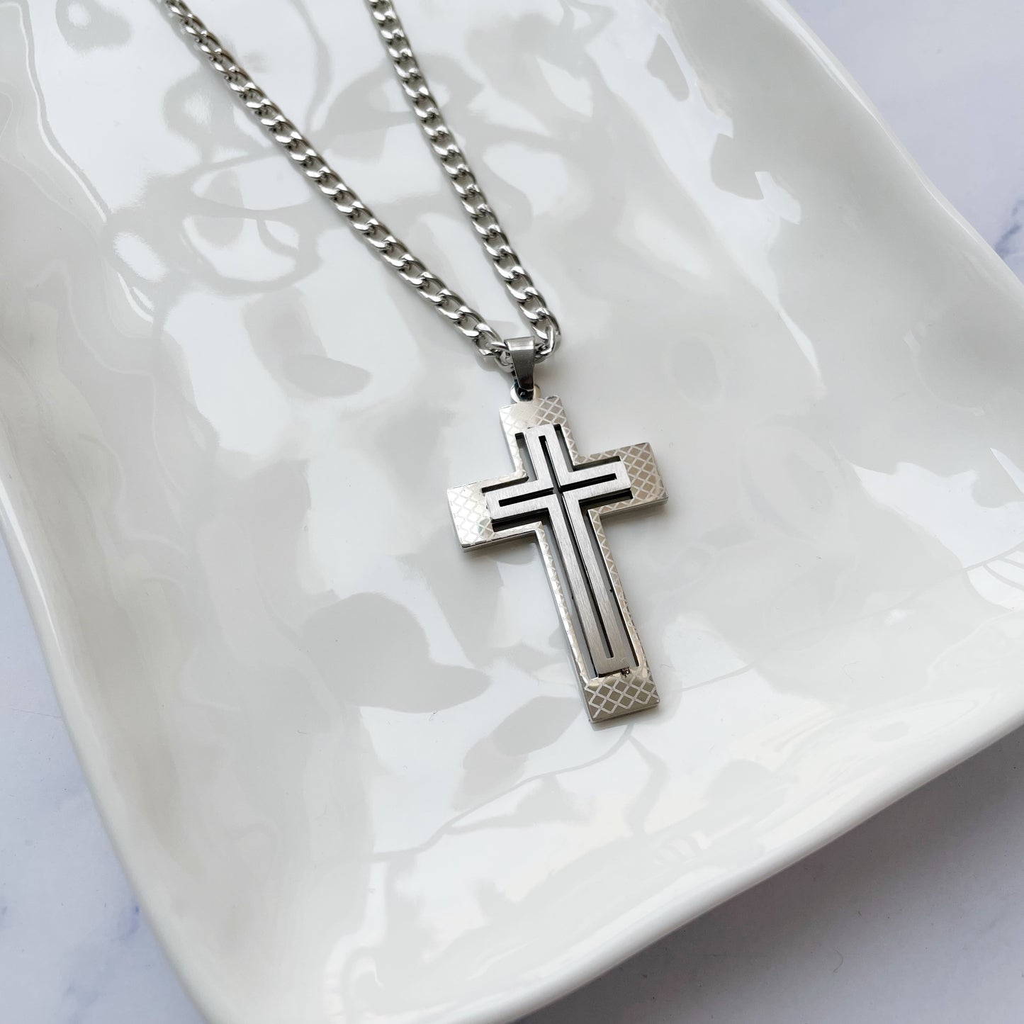 Collar Cruz Doble (él)