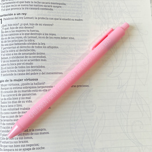 Lapicero Rosado Salmos 127
