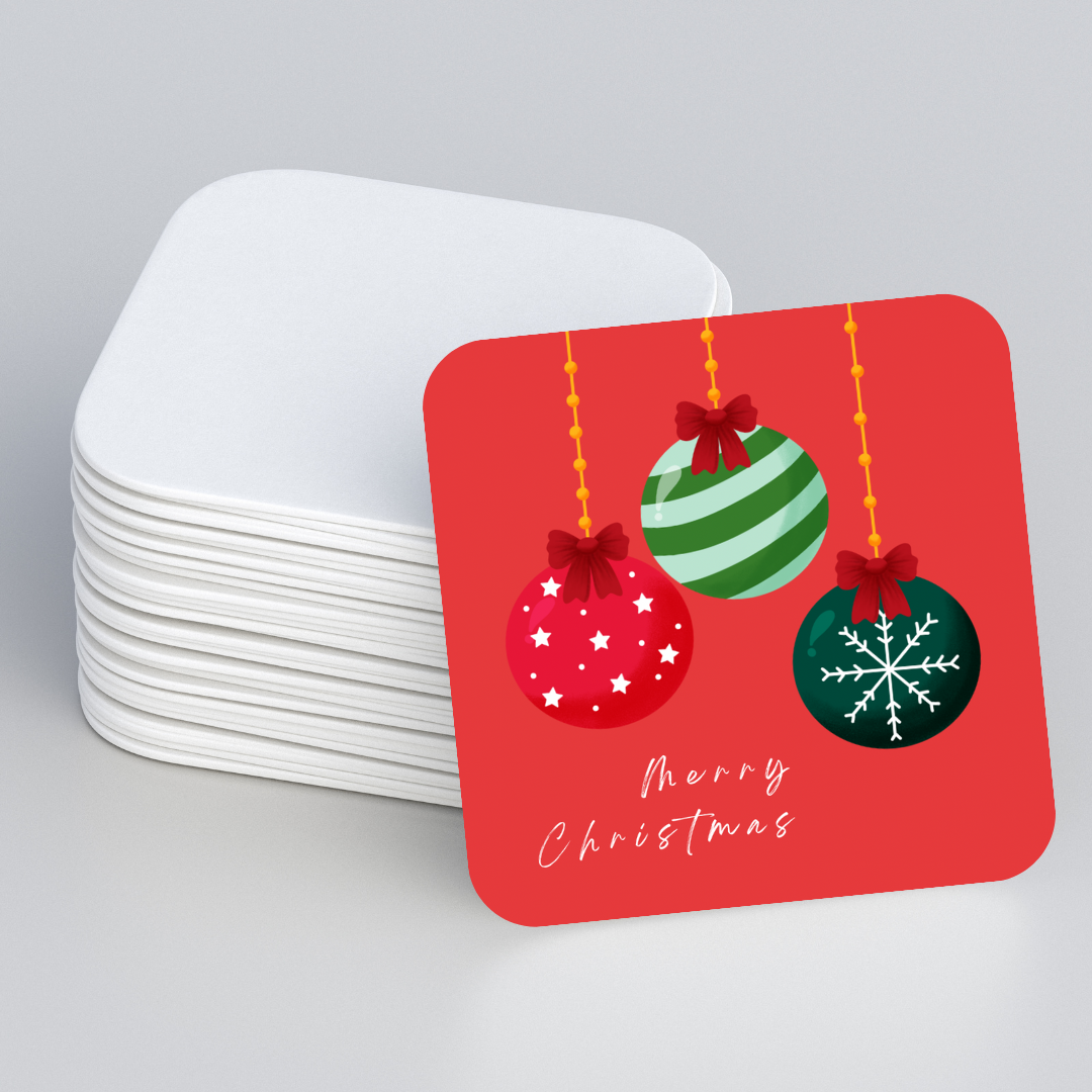 Set Portavasos Navideños Rojo Verde
