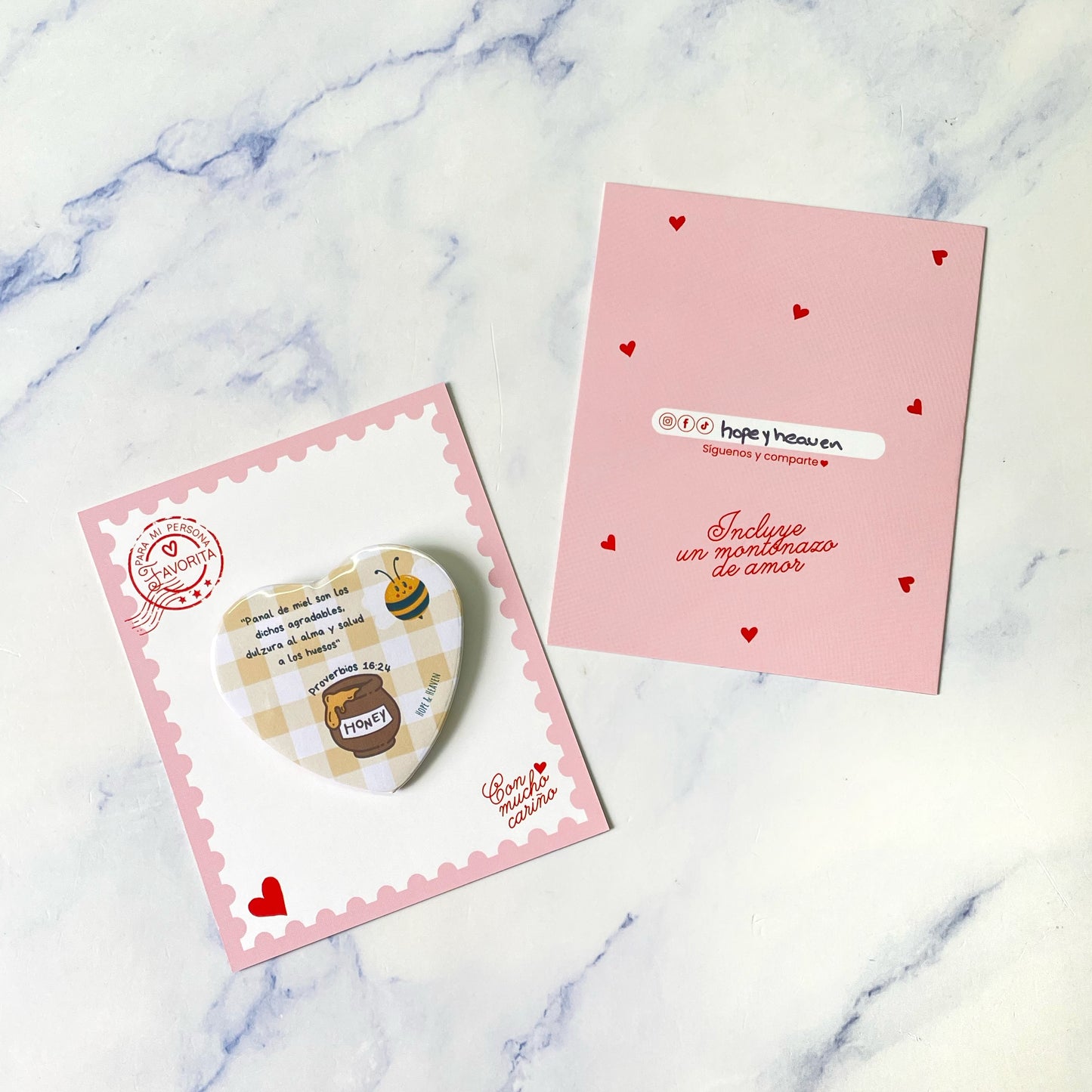Pin Corazón miel abejita