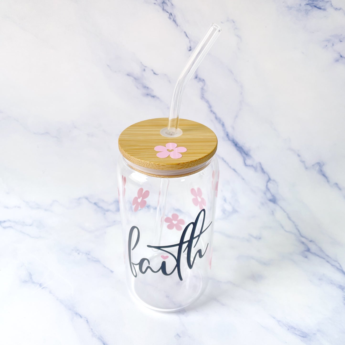 Jar Faith Flores Rosa