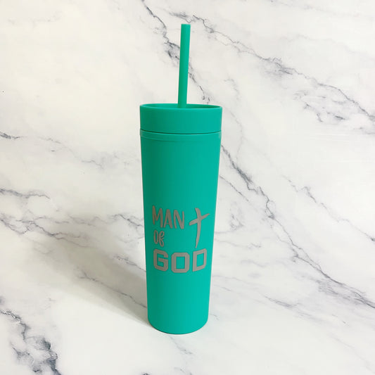 Tumbler Verde Agua Man of God