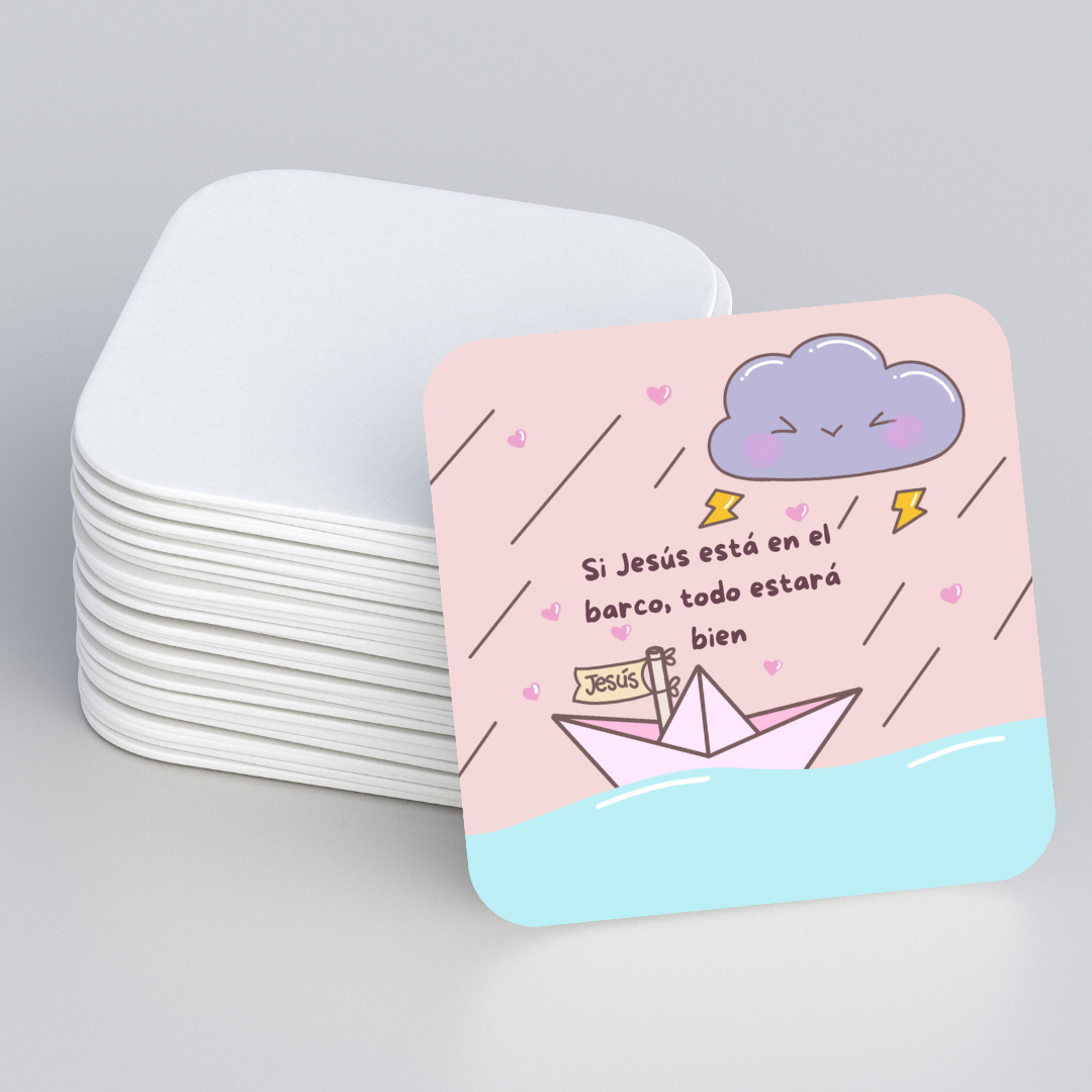 Set Portavasos ilustrados