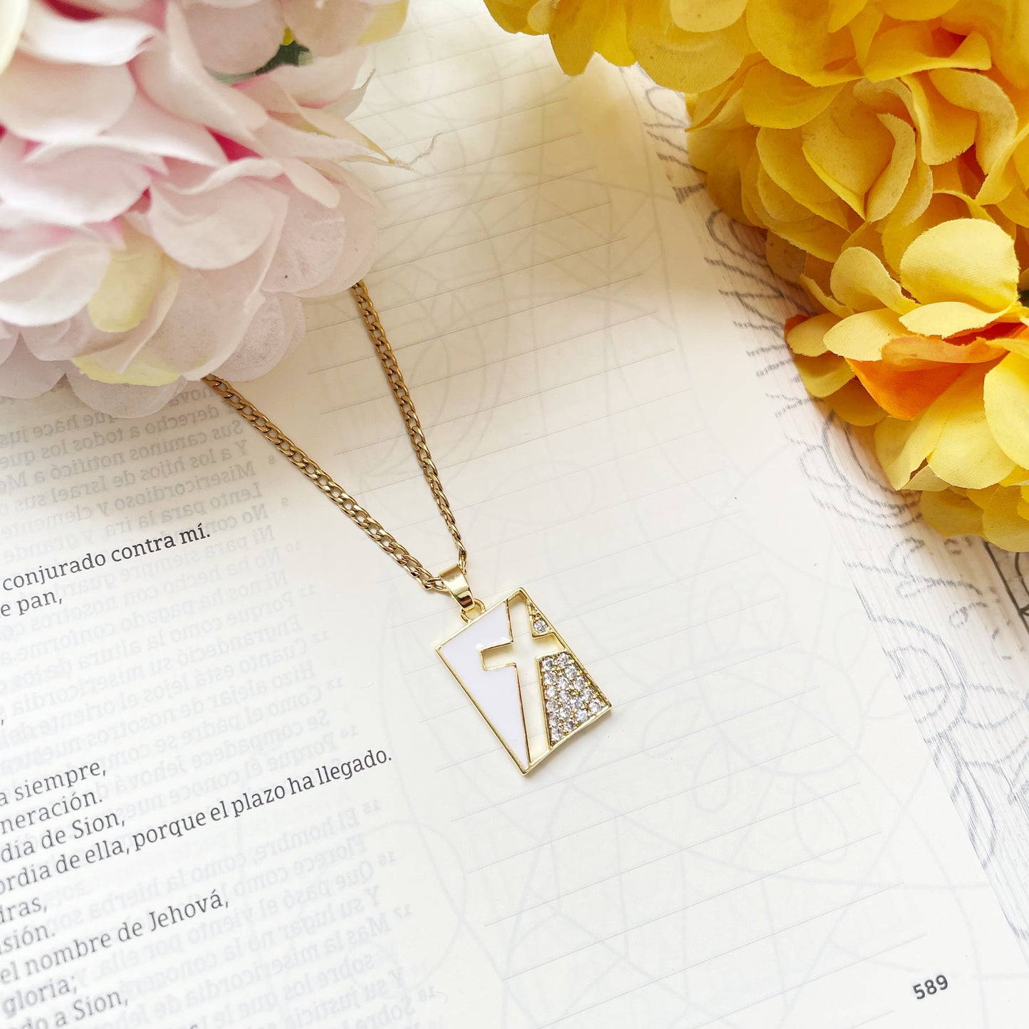Collar White Cross