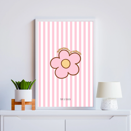 Cuadro Esfuérzate Flor Rosa