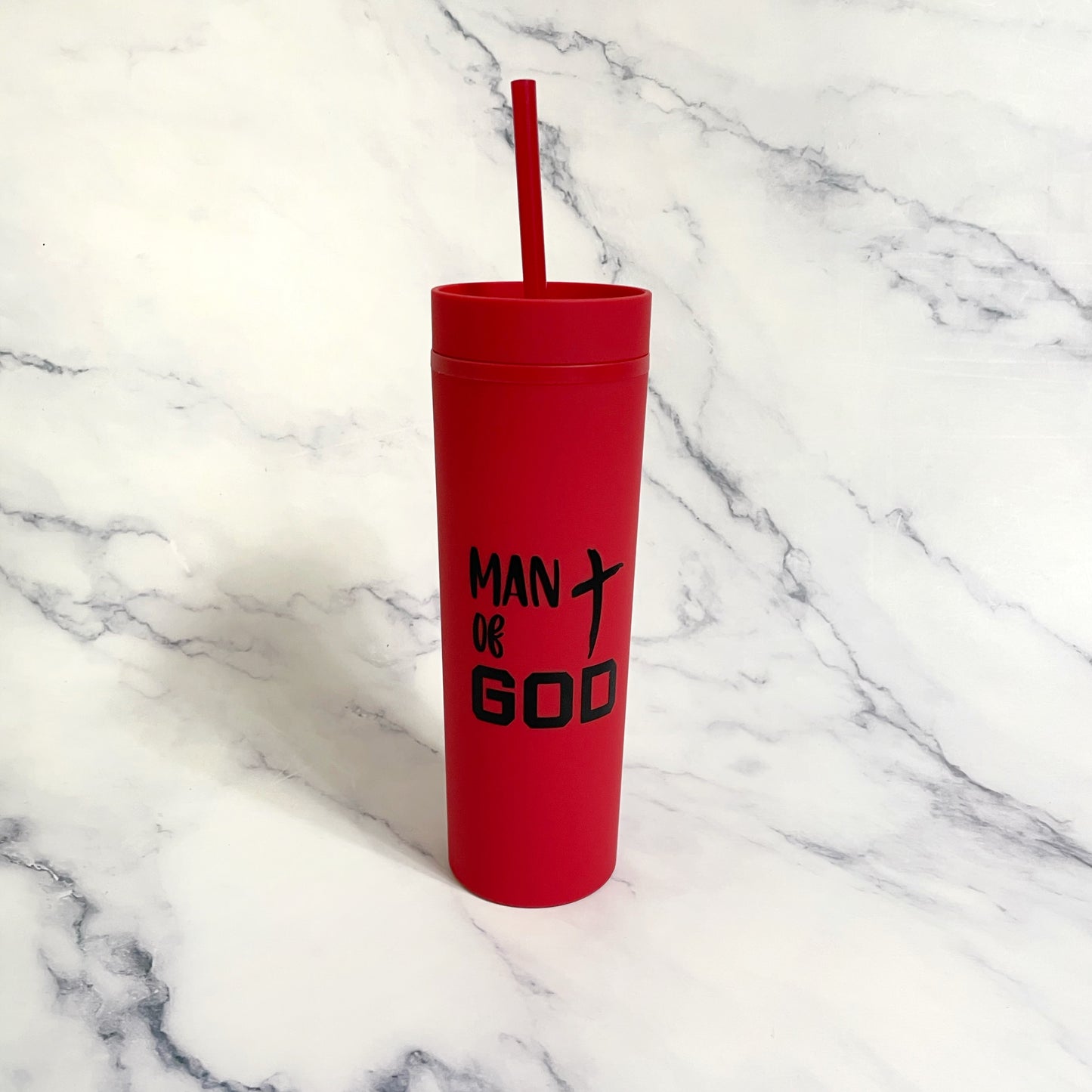 Tumbler Rojo Man of God