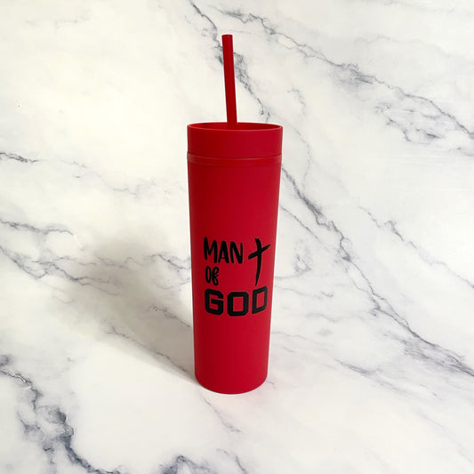 Tumbler Rojo Man of God