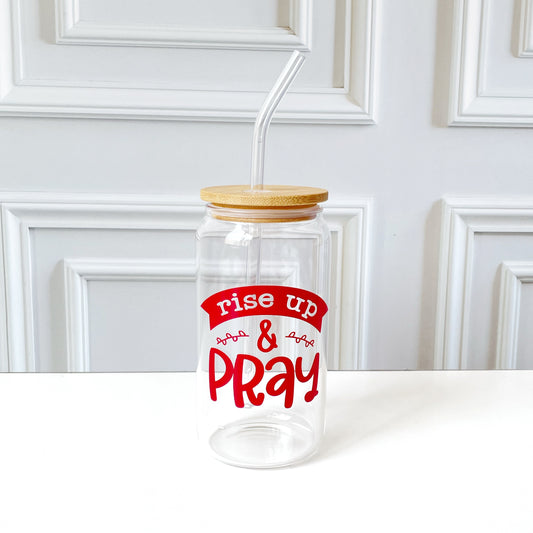 Bambú Jar Pray Rojo