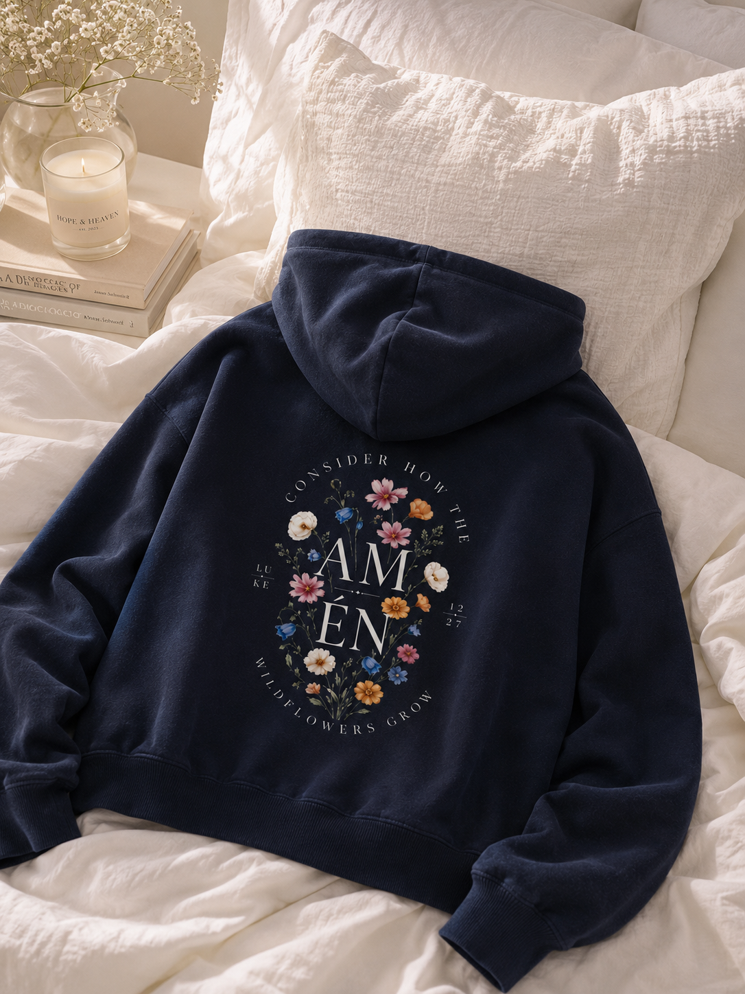 Polera AMÉN Flores Azul