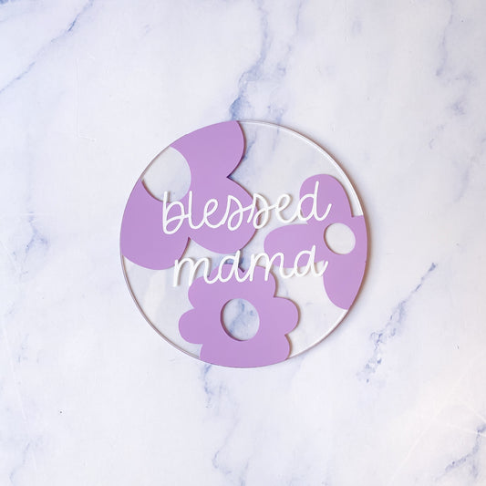 Posavaso Floreado Blessed Mama lila
