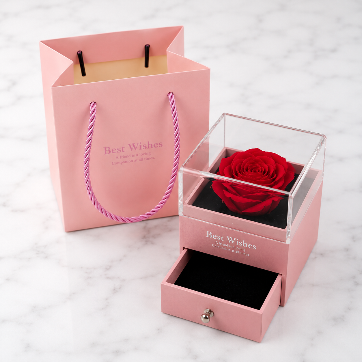 Cofre Rosa Eterna Rosada