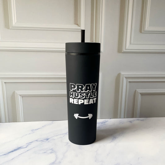Tumbler Pray Hustle Repeat