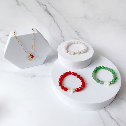 Pulsera Cruz Nácar xmas