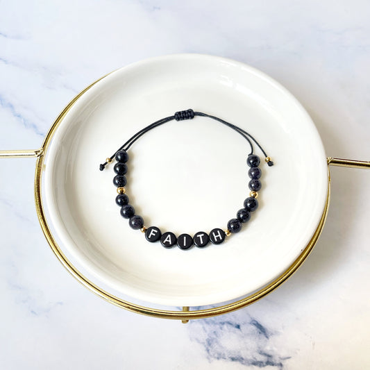Pulsera Faith Negro
