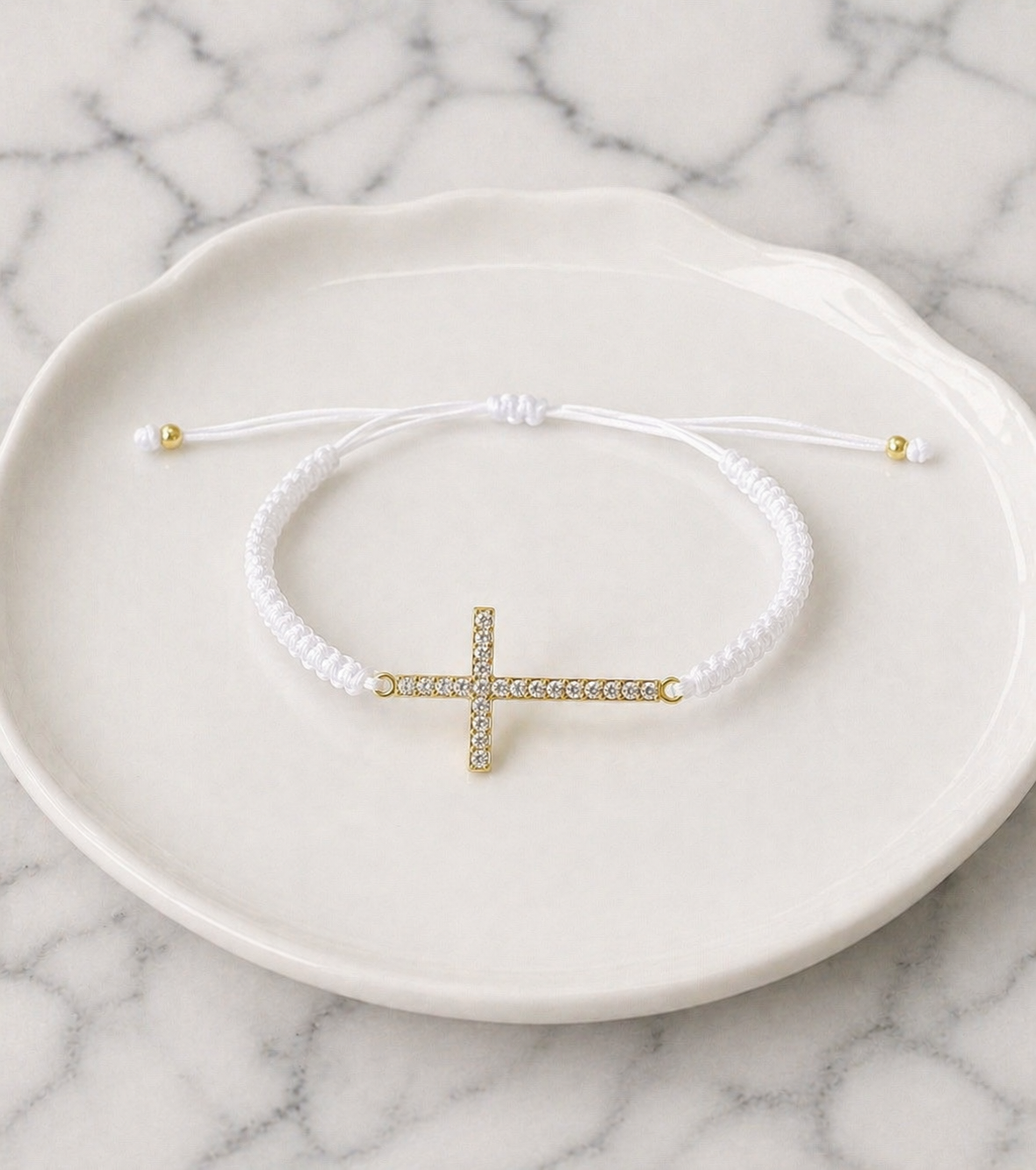 Pulsera Cruz Brillante