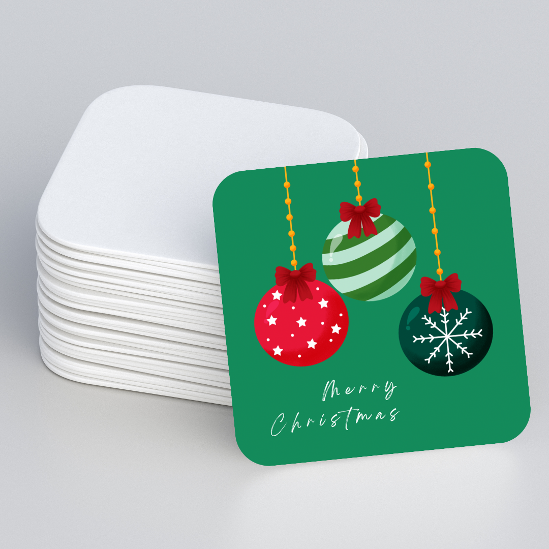 Set Portavasos Navideños Rojo Verde