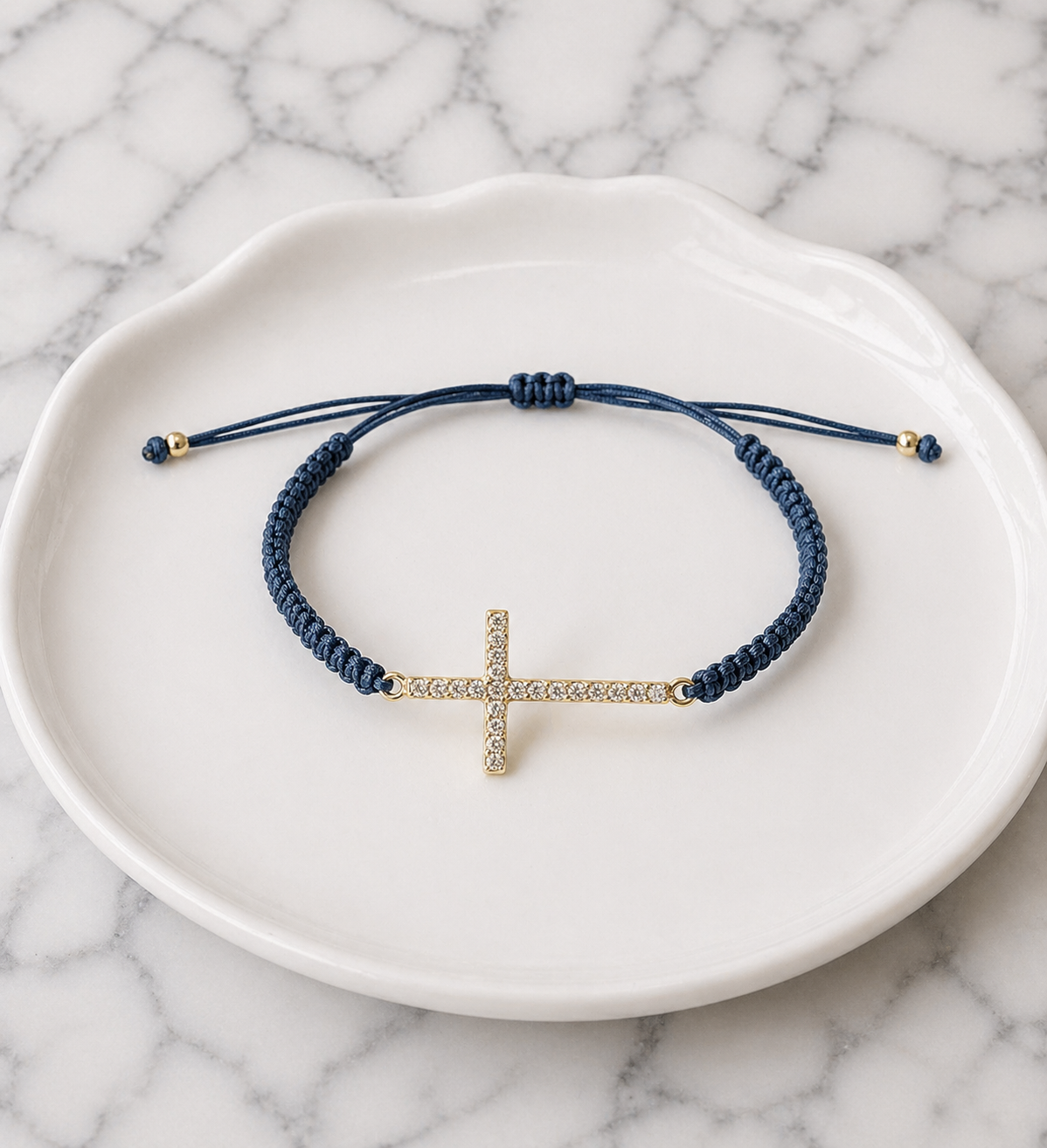 Pulsera Cruz Brillante
