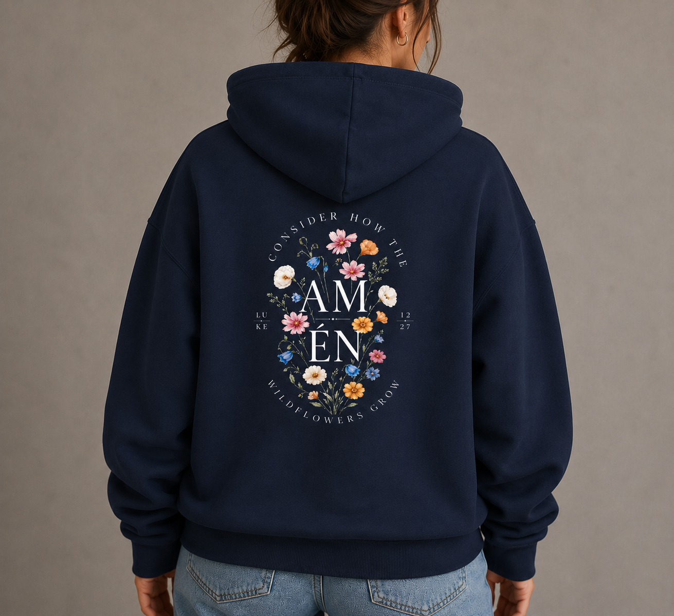 Polera AMÉN Flores Azul