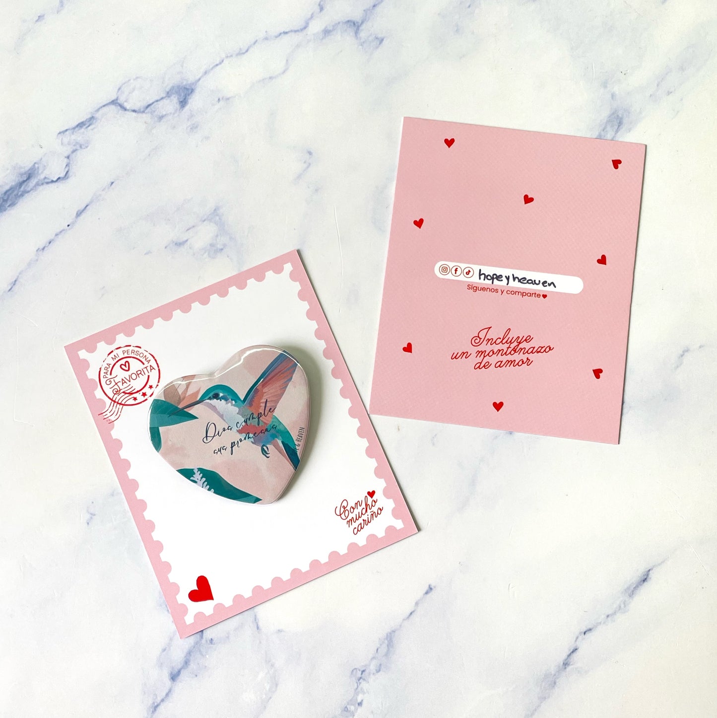 Pin Corazón Dios Promesas Colibrí