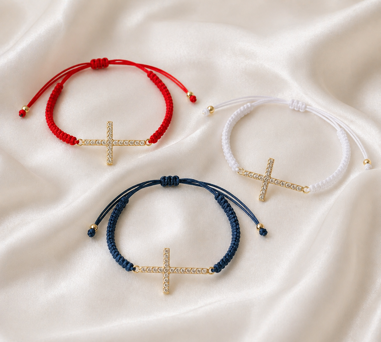 Pulsera Cruz Brillante