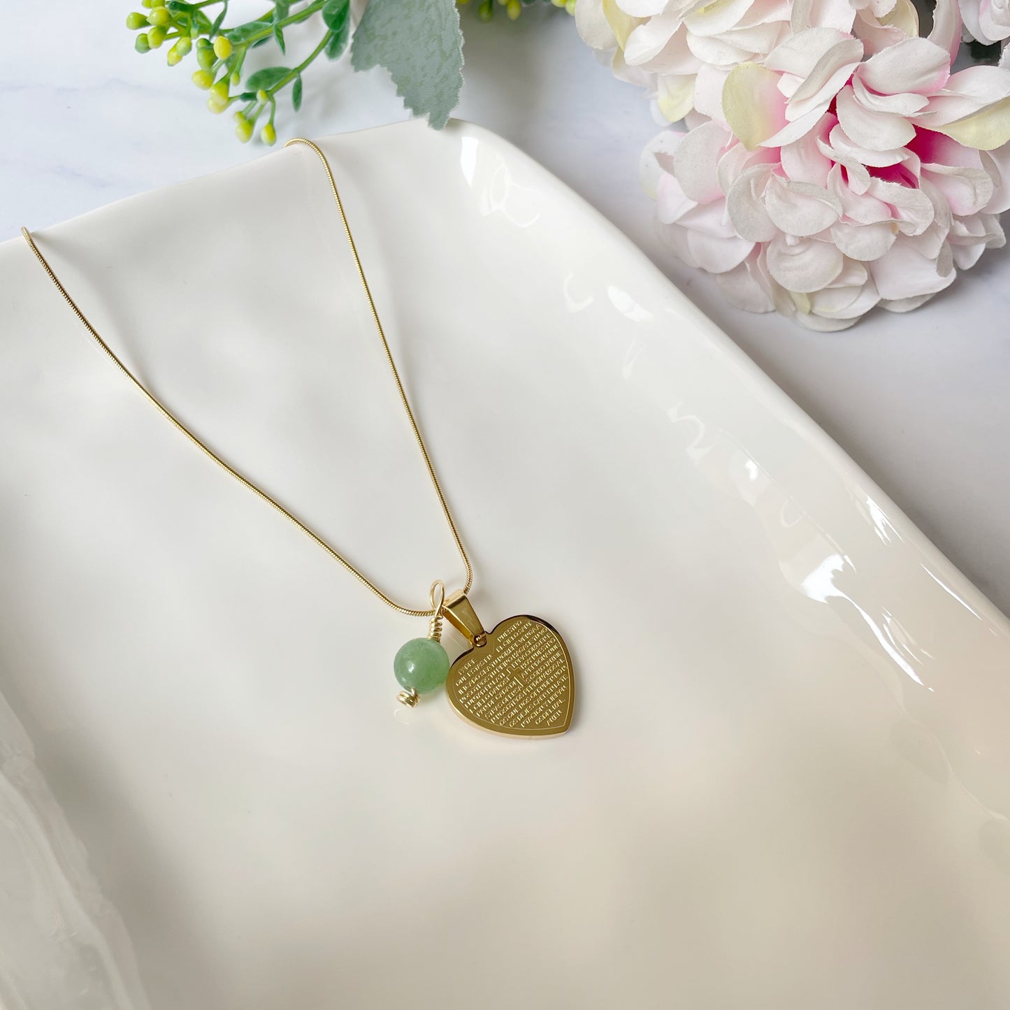 Collar Corazón Cruz Oración