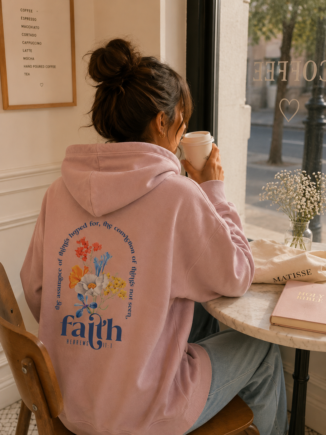 Polera Faith Flowers Palo Rosa
