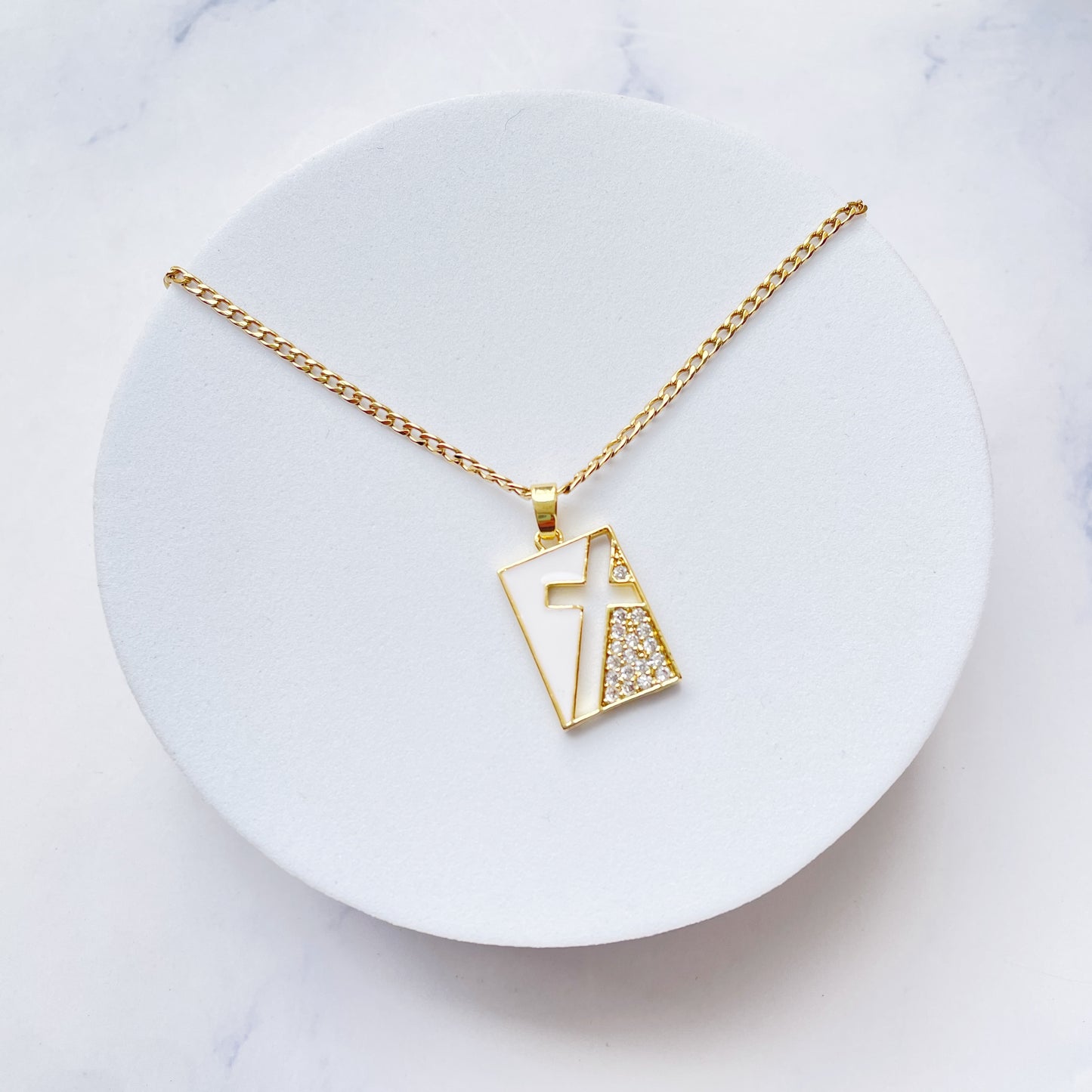 Collar White Cross