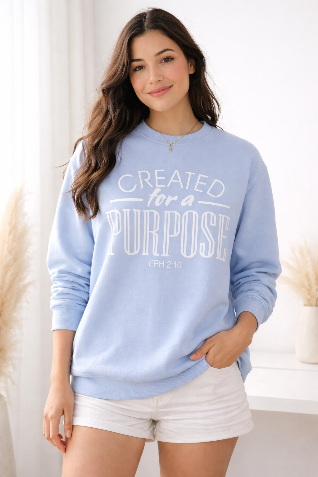 Polera Purpose celeste