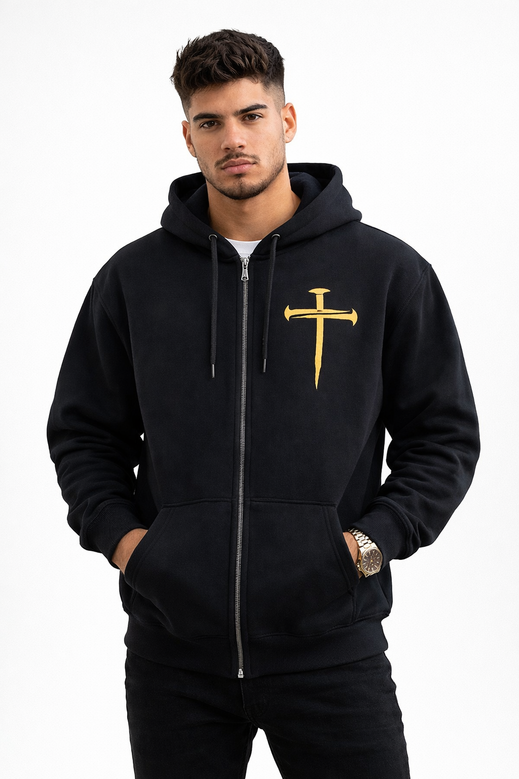 Polera Leon Salmos Negro