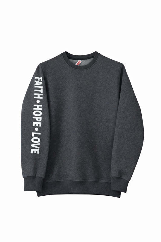 Polera Faith Hope Love gris