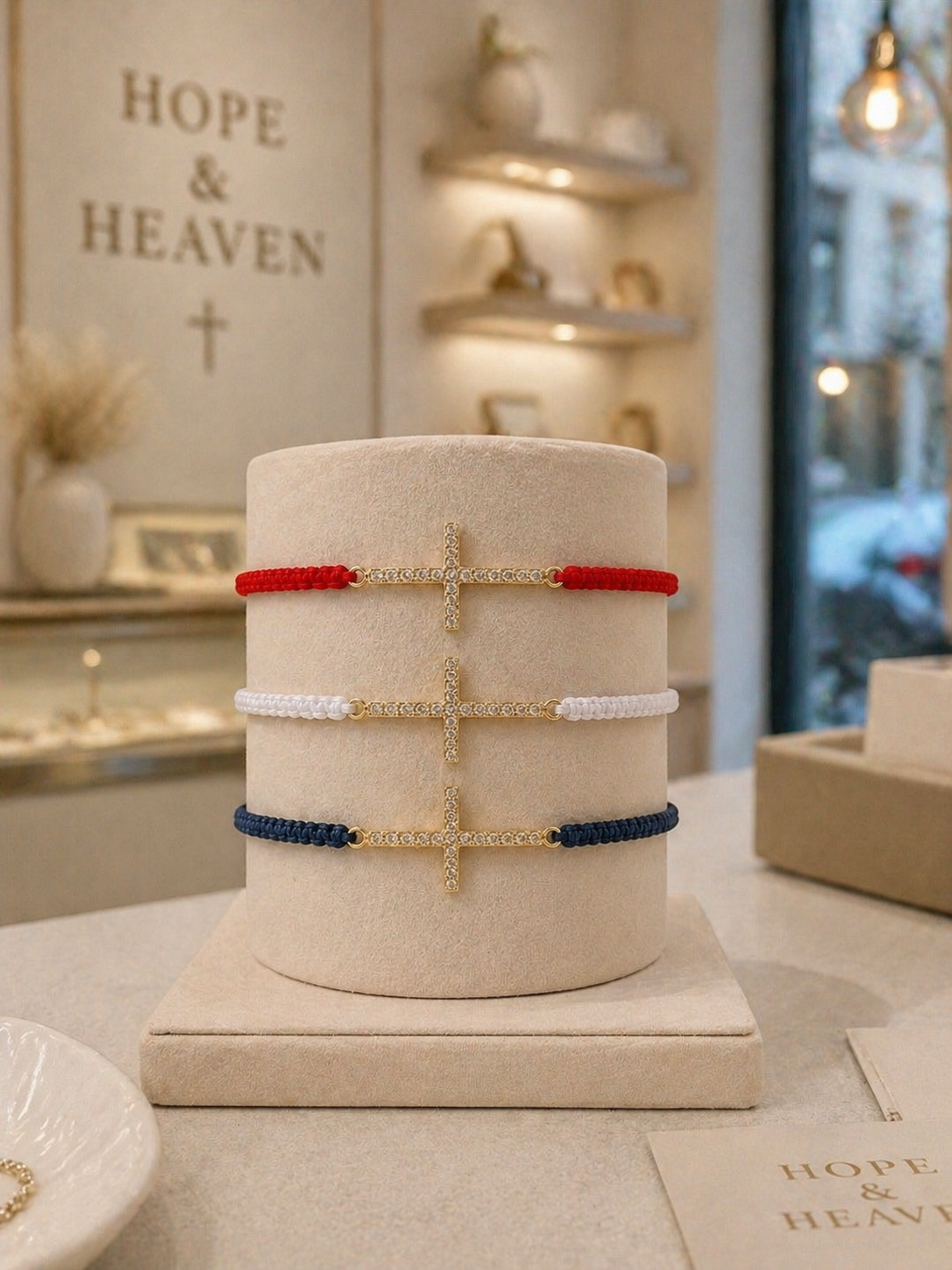 Pulsera Cruz Brillante