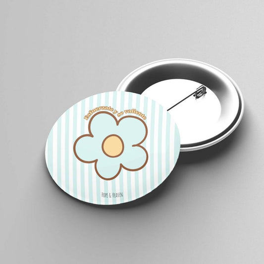 Pin Flor Celeste Esfuerzate